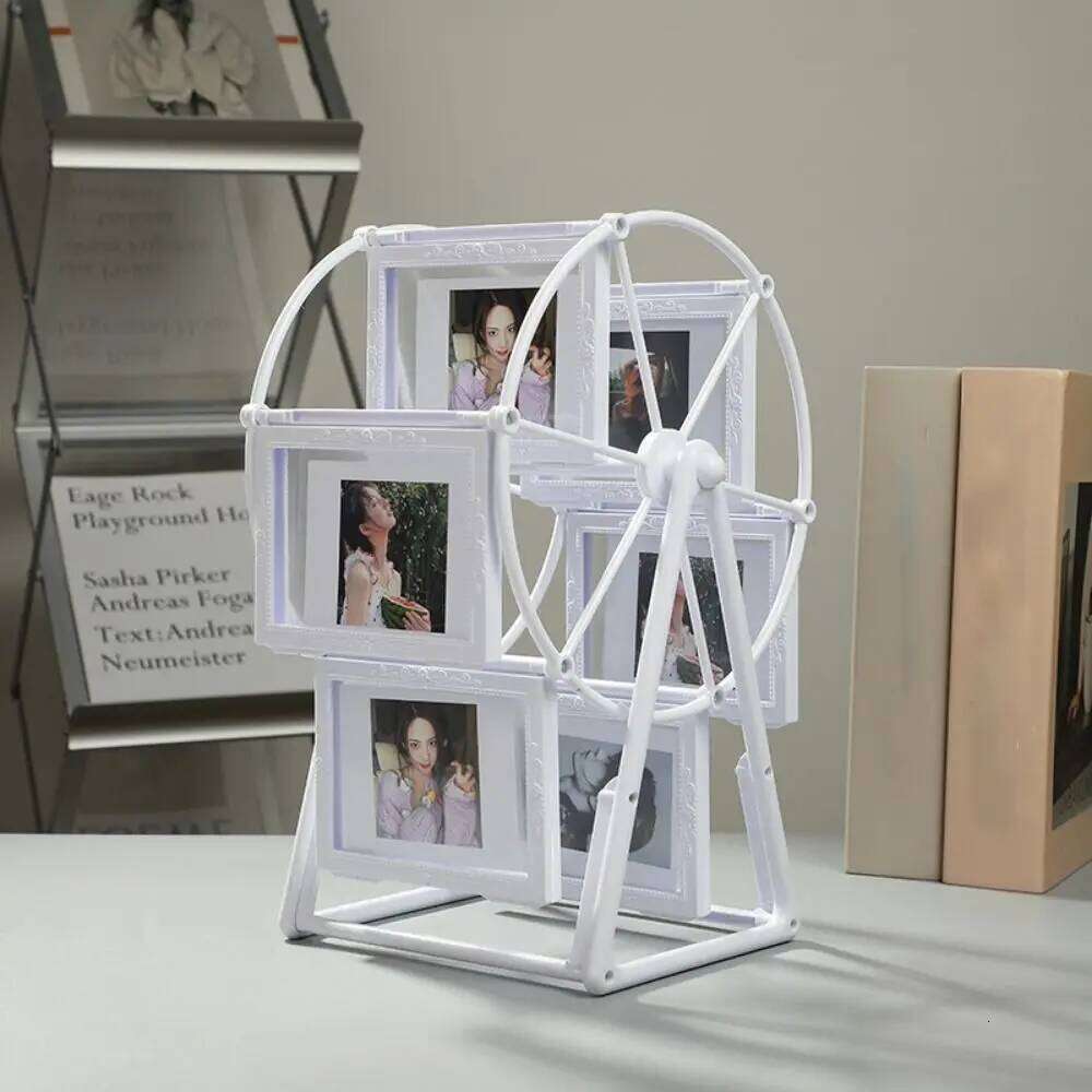 Lightweight Rotating Windmill Stable Simple Ferris Wheel Photo Holder Unique Design DIY Picture Frame Desktop S260205
