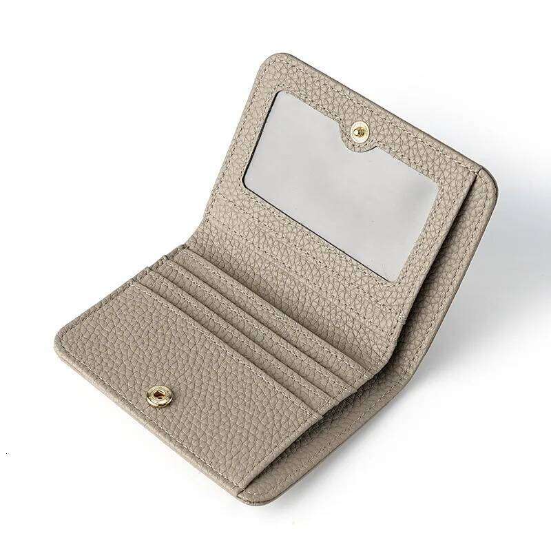 RFID Genuine Leather Women's Wallet Simple Mini Womens Wallets Card Zipper Small Coin Bag Purse Y260206