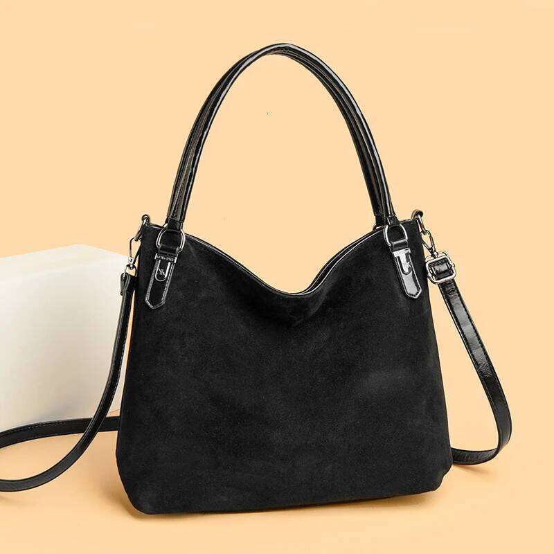 2026 High Quality Faux Genuine Suede Women Tote Bags Large Capacity Female Shoulder Crossbody Bag Luxury Handbags Purses A Main Y260204