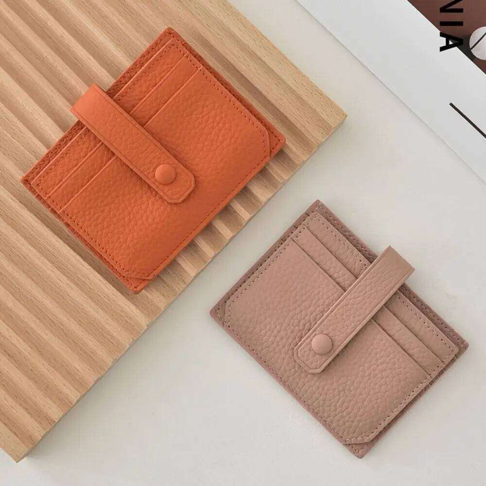 Multi-card Slot PU Leather Multi Pockets Credit Holder Clip Change Storage Card Bag Y260206