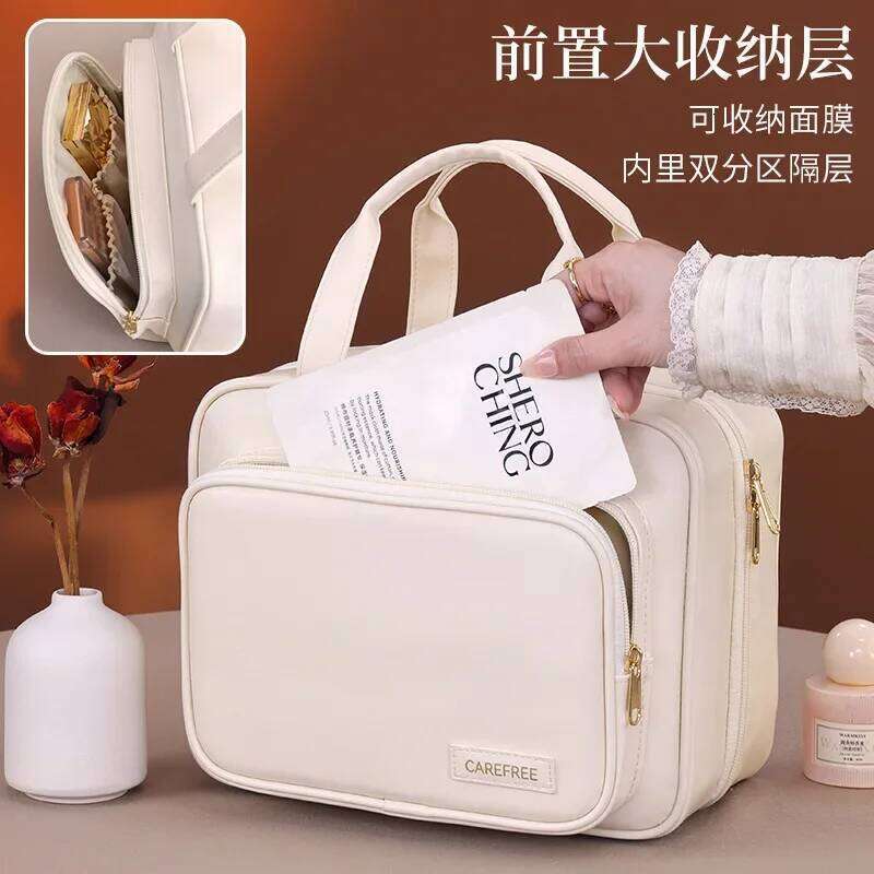 New Multi-layer Hanging Cosmetic Bag Large Capacity Waterproof Transparent Makeup Organizer for Travel PortableToiletry Pouch Y260206