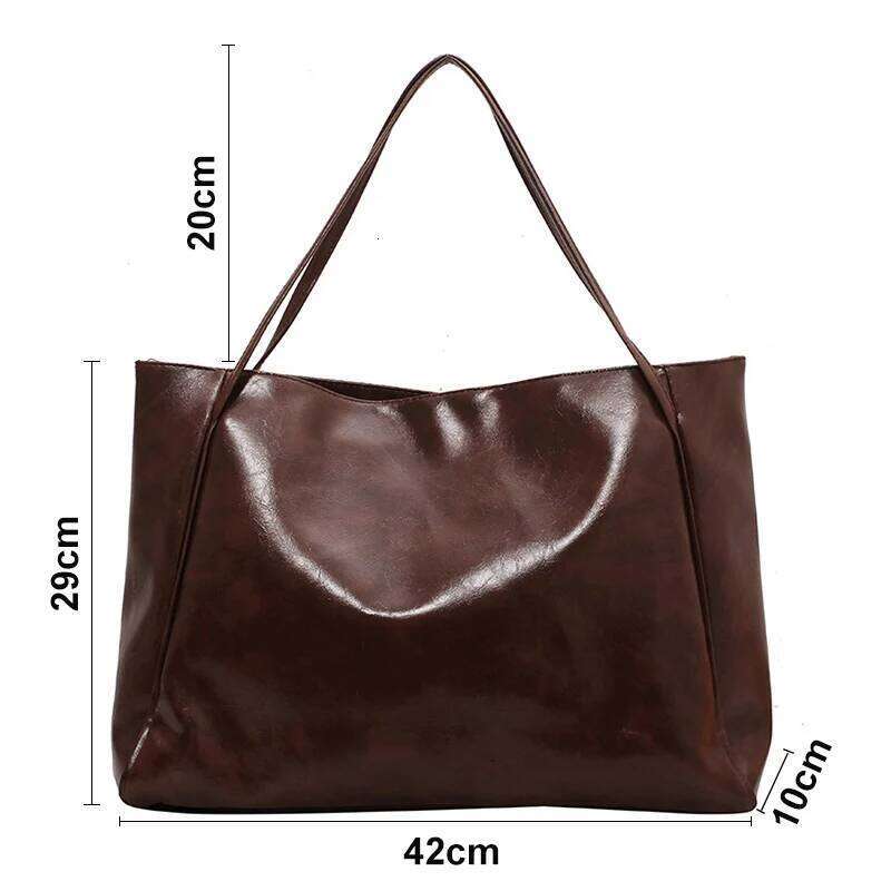 Women's Casual Large Capacity Handbag PU Tote Bag Y260205