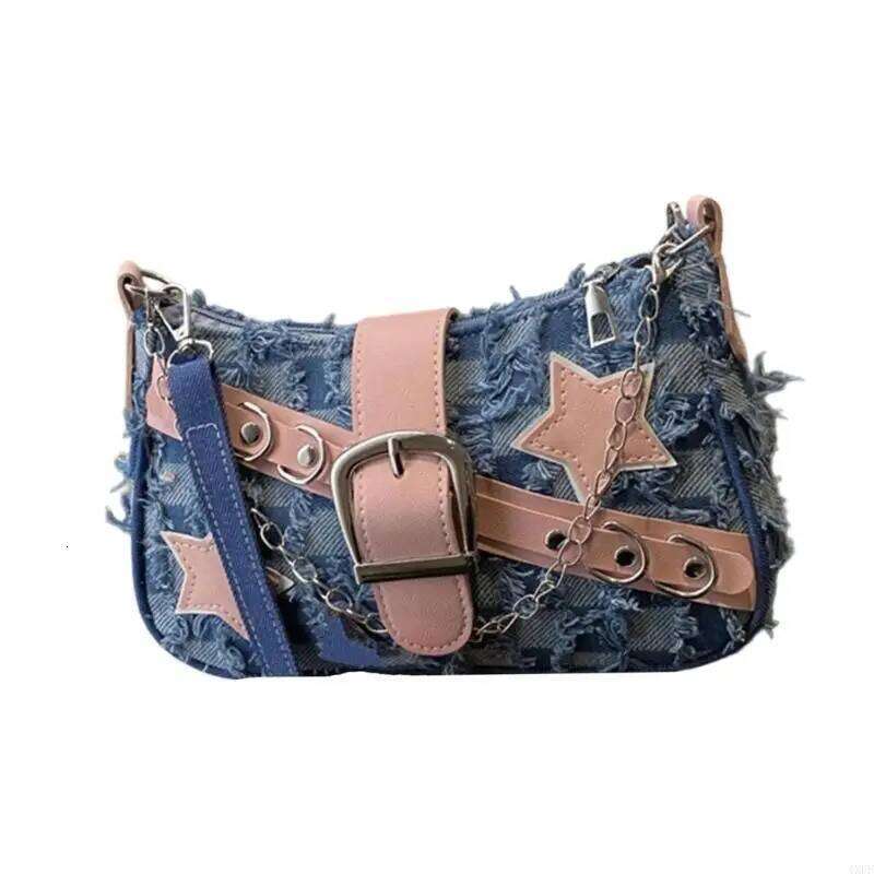 4XFF Trendy Shoulder Bag with for Women Retro Look Grunge Fashion Underarm Bags Casual Crossbody Handbag Z260207 - view 4