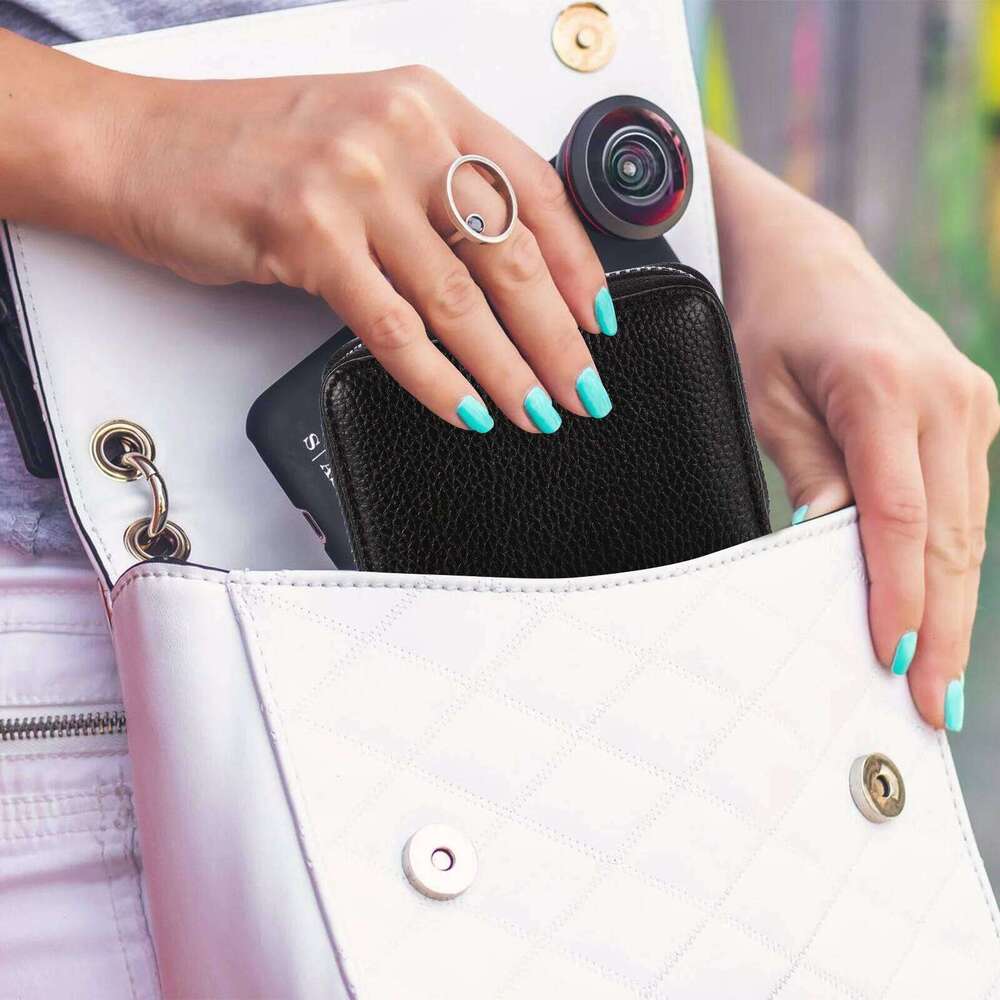 1Pcs Anti- Wallet PU Material Multi-Compartment Design Zipper Closure for Id Cash Coins Lightweight Purse Y260206