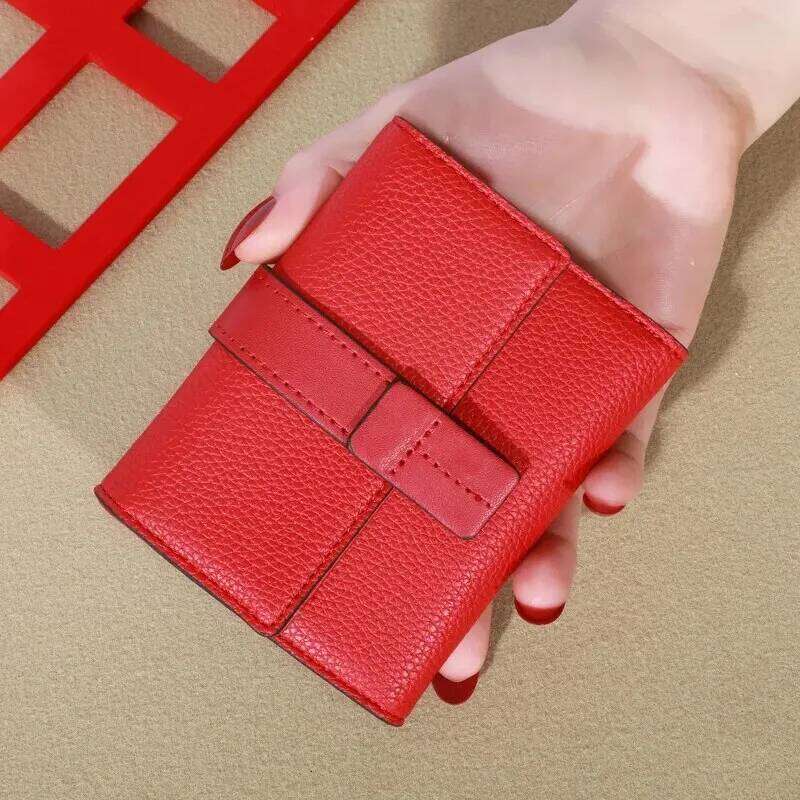 Women's Fashion Metal Accessories Short Zero Large Capacity Multiple Position Card Bag Wallet Y260206