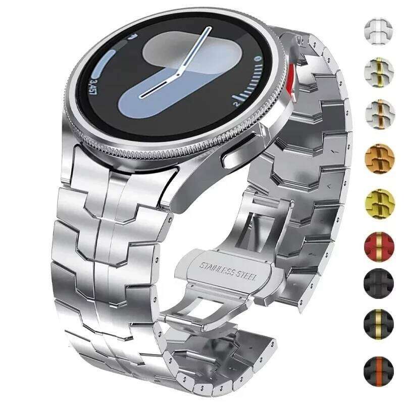 Stainless Steel Strap for Samsung Galaxy Watch 7 5 4 40mm 44mm 6 Classic 43mm 47mm No Gaps Metal Band 5Pro 45mm Quick Bracelet Z260207