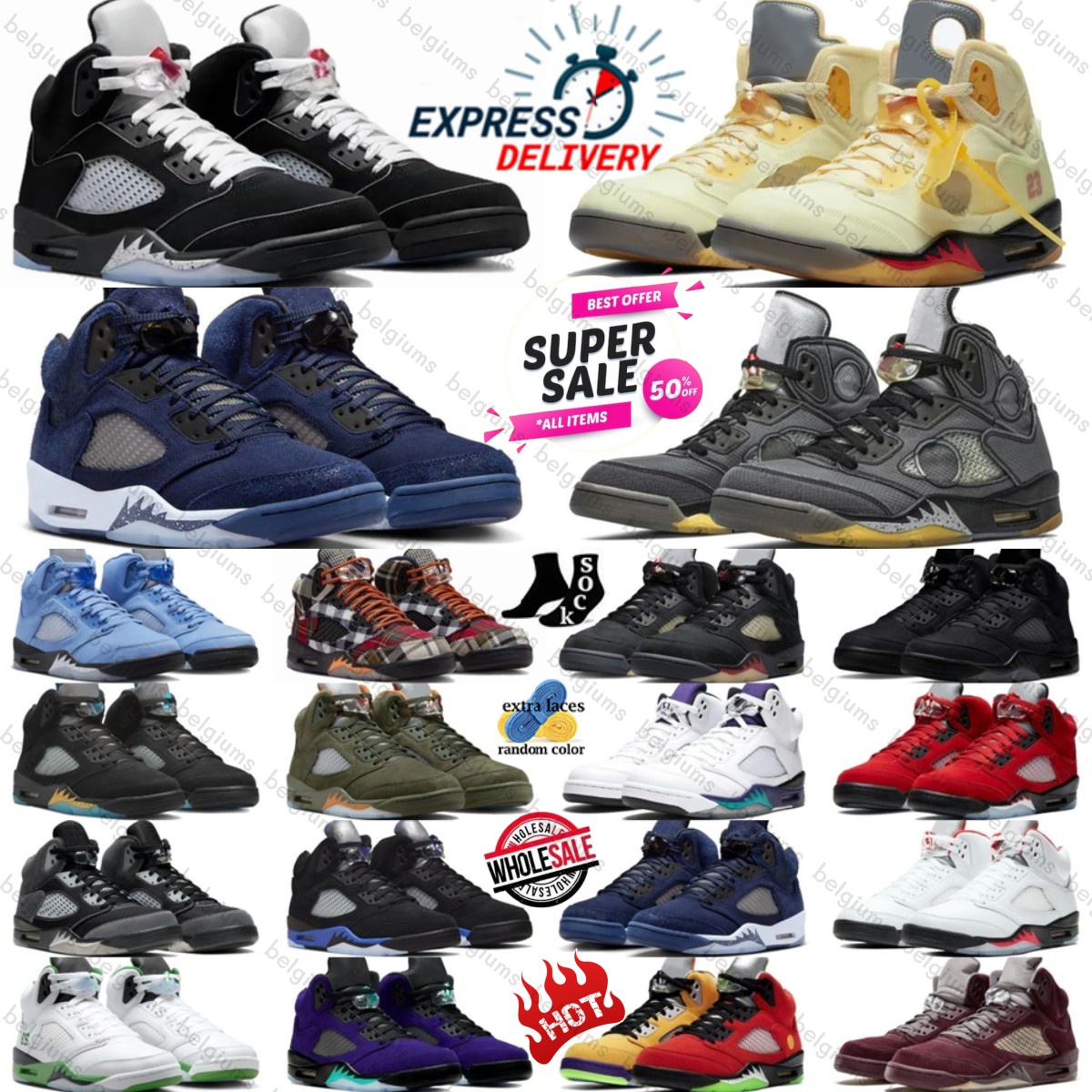 Basketball Shoes 5s Men Women 5 Designer Black Metallic Reimagined Fire Red Grape Sail Crimson Red UNC Blue Silver Racer Bean Burgundy Lucky Green Olive Pink Plaid