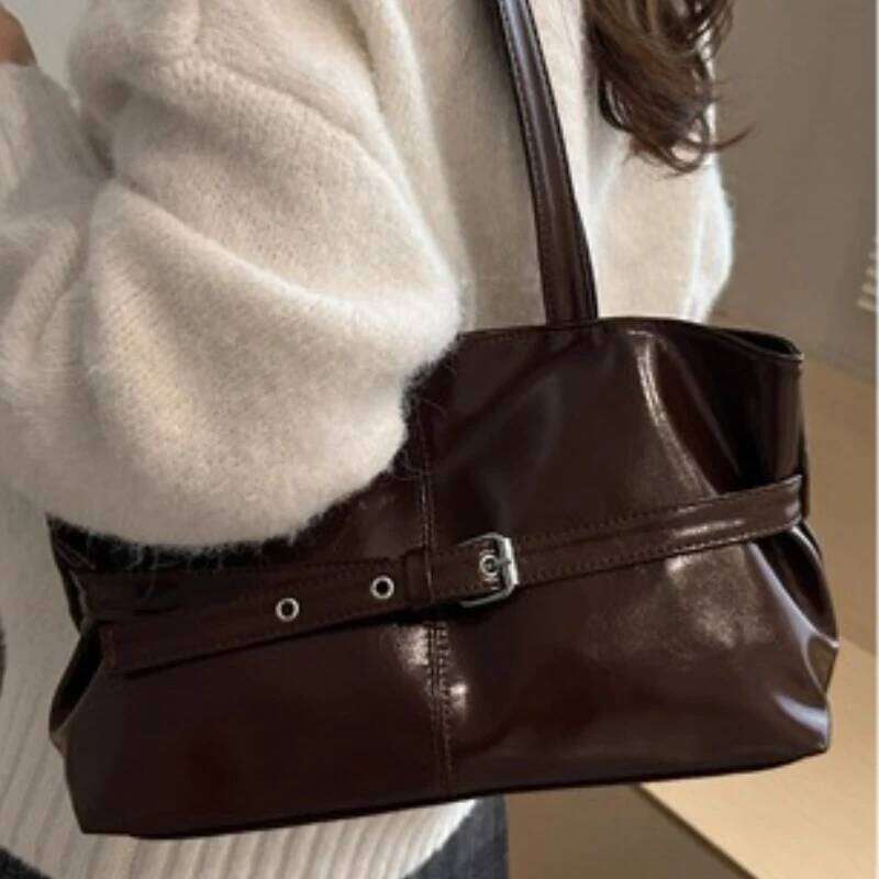Winter Style Women's Retro Minimalist Tote Shoulder Bag 2025 Autumn Large Capacity Commuting Top-Handle Hand Bags for Women Y260204