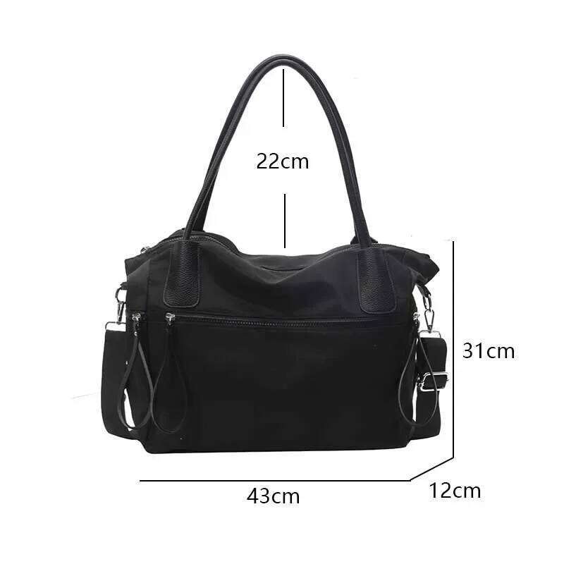 Vintage Nylon Women Large Capacity Waterproof Shoulder Bag Daily Commuting Handbag Travel For StylishTotes Bags Y260205