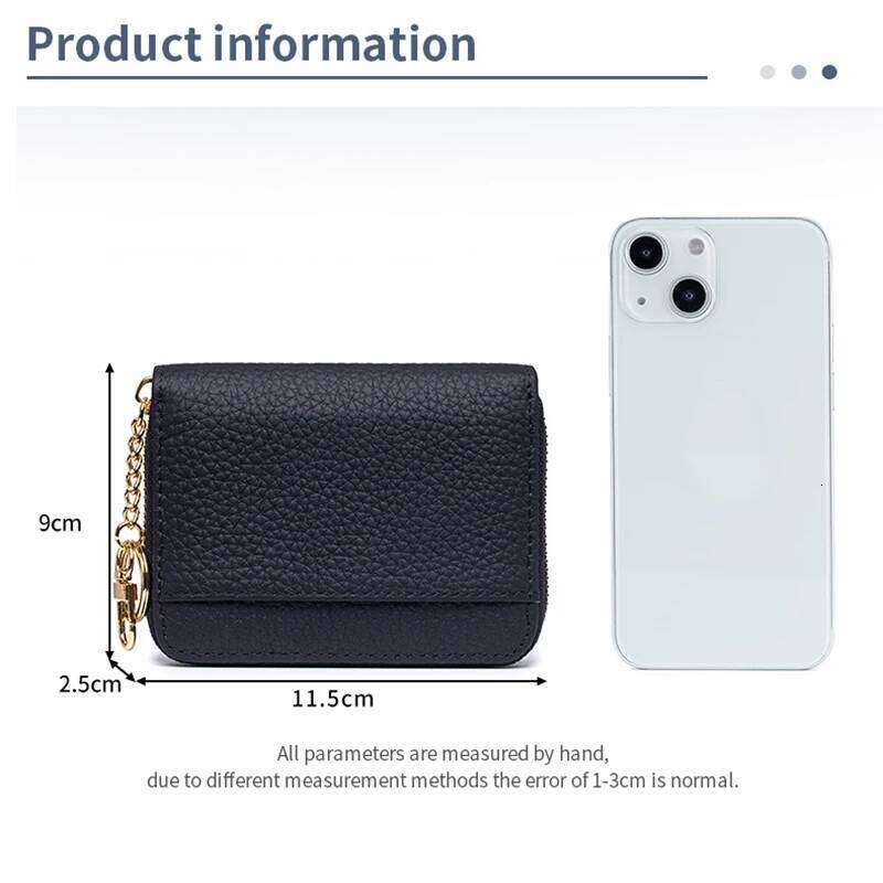RFID Blocking Women's Bag Zipper Multi Slot Pocket Cowhide Credit Card Holder Soild Color Luxury Genuine Leather Coin Purse Y260206