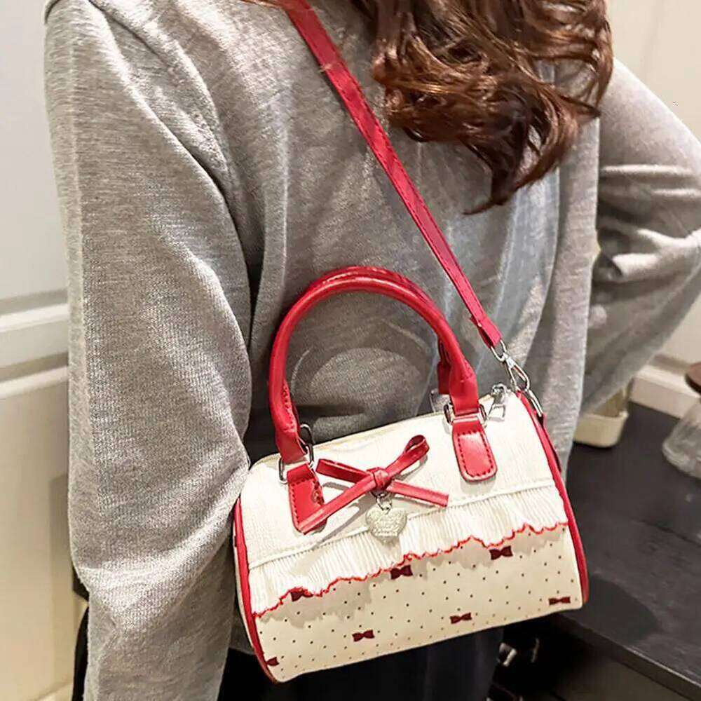 Polka Dot New Women's Fashion Shoulder Korean Style Soft PU Leather Crossbody Pillow Bag Commuter Tote Handbag Y260205