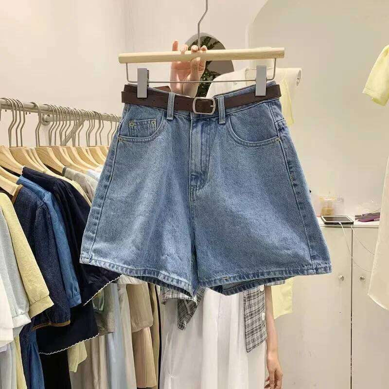Fashion And Literature Korean Version Of Loose Denim Shorts For Women XJ260206