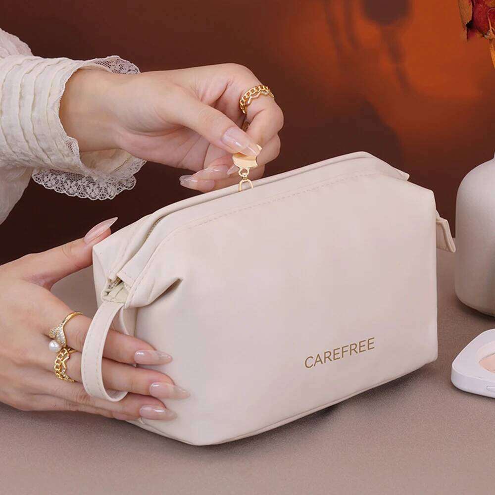 PU Tote Makeup Large Capacity Pouch Travel Toiletry Bag Skincare Organizer Necessaire Women's Cosmetic Bags Y260206