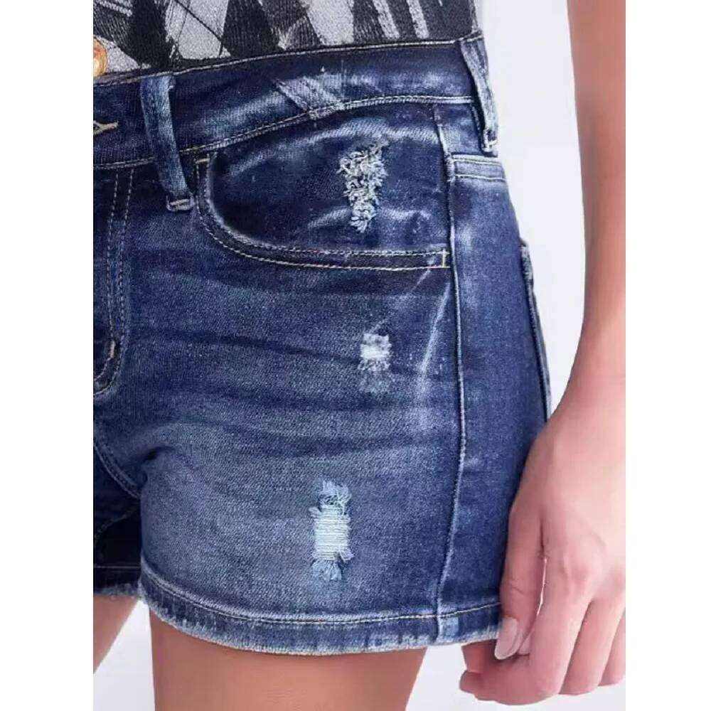 Women Summer Denim Shorts Ladies Ripped Hole Jeans Short Pants Ropa para mujer XJ260206