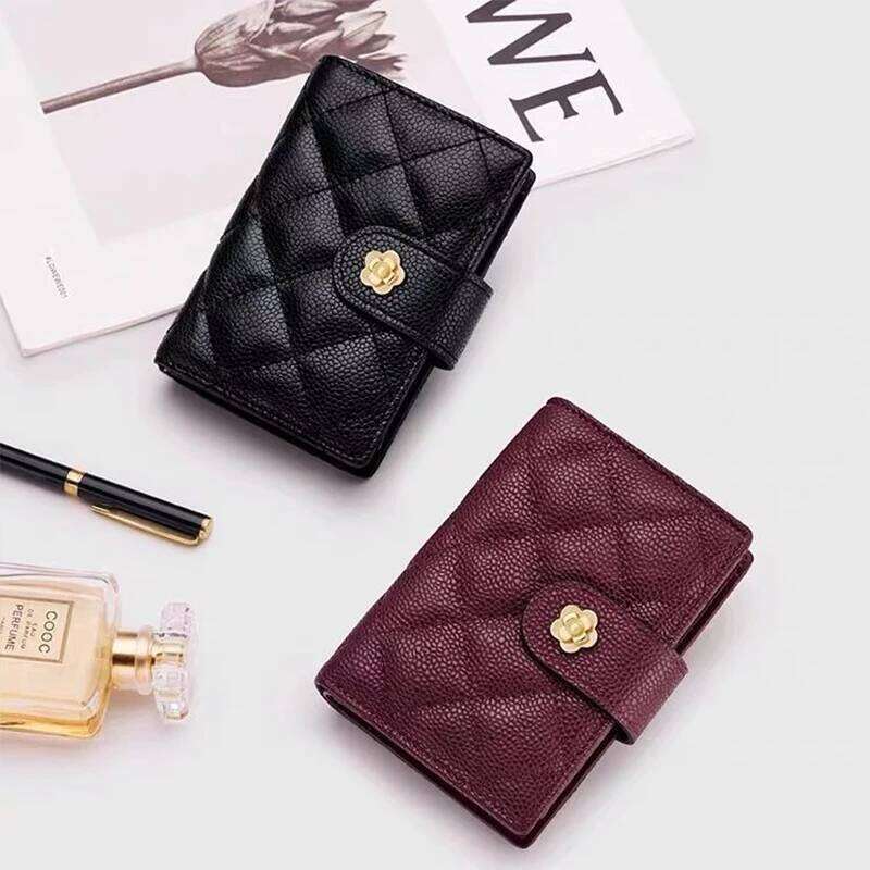 Leather Wallet Ladies 2024 new multi-card bag coin wallet Premium delicate mini card holder money clip Y260206