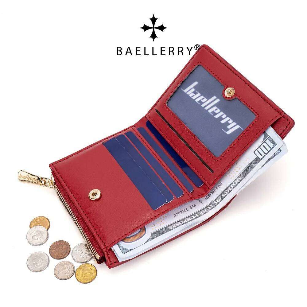 Baellerry Short Zipper Wallet for Women - PU Leather RFID Safe, 4+ Card Slots, Mini Purse Lightweight & Travel Y260206