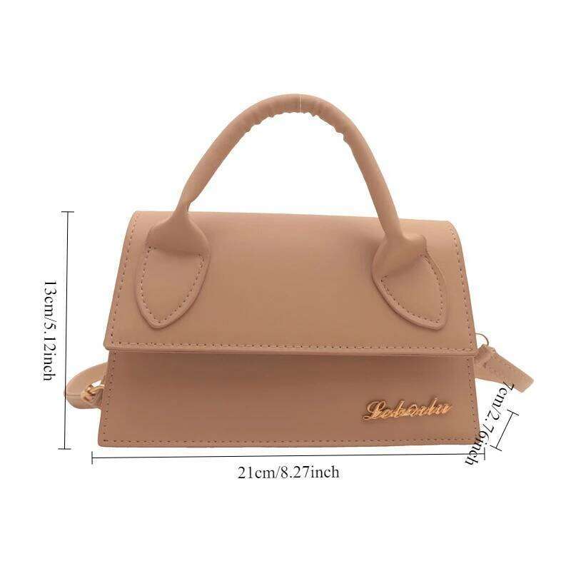 French Fashion Simple Casual Shoulder Crossbody Bag Women, New Versatile Hand-held Small Square Bags for Commuting Y260205
