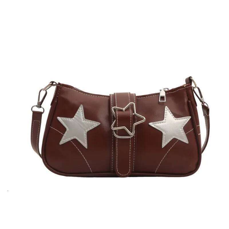 Y2K Hot Girls Star Shoulder Bags PU Leather Women's Underarm Fashion Design Female Crossbody Bag Handbags Phone Purse Y260205