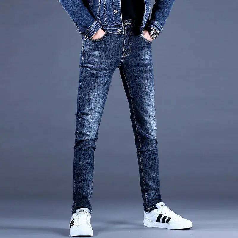 Luxury Brand with Denim Suit Men's 2025 New Autumn and Winter High-end Trendy Casual Top Versatile Jeans Jacket Set X260207 - view 6