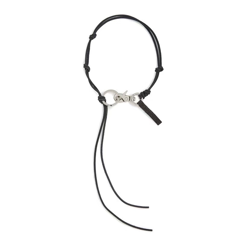 22SS OUR LEGACY Designer leather strap necklace Keychain men women Genuine leather pants chain