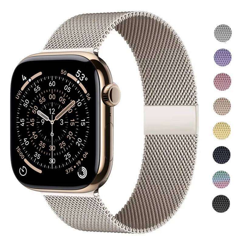 Milanese loop For Apple Watch straps 45mm 44mm 40mm 41mm 42mm-46mm correa bracelet iwatch series 8 7 6 5 SE 9 11 10 Ultra 2 49mm Z260207