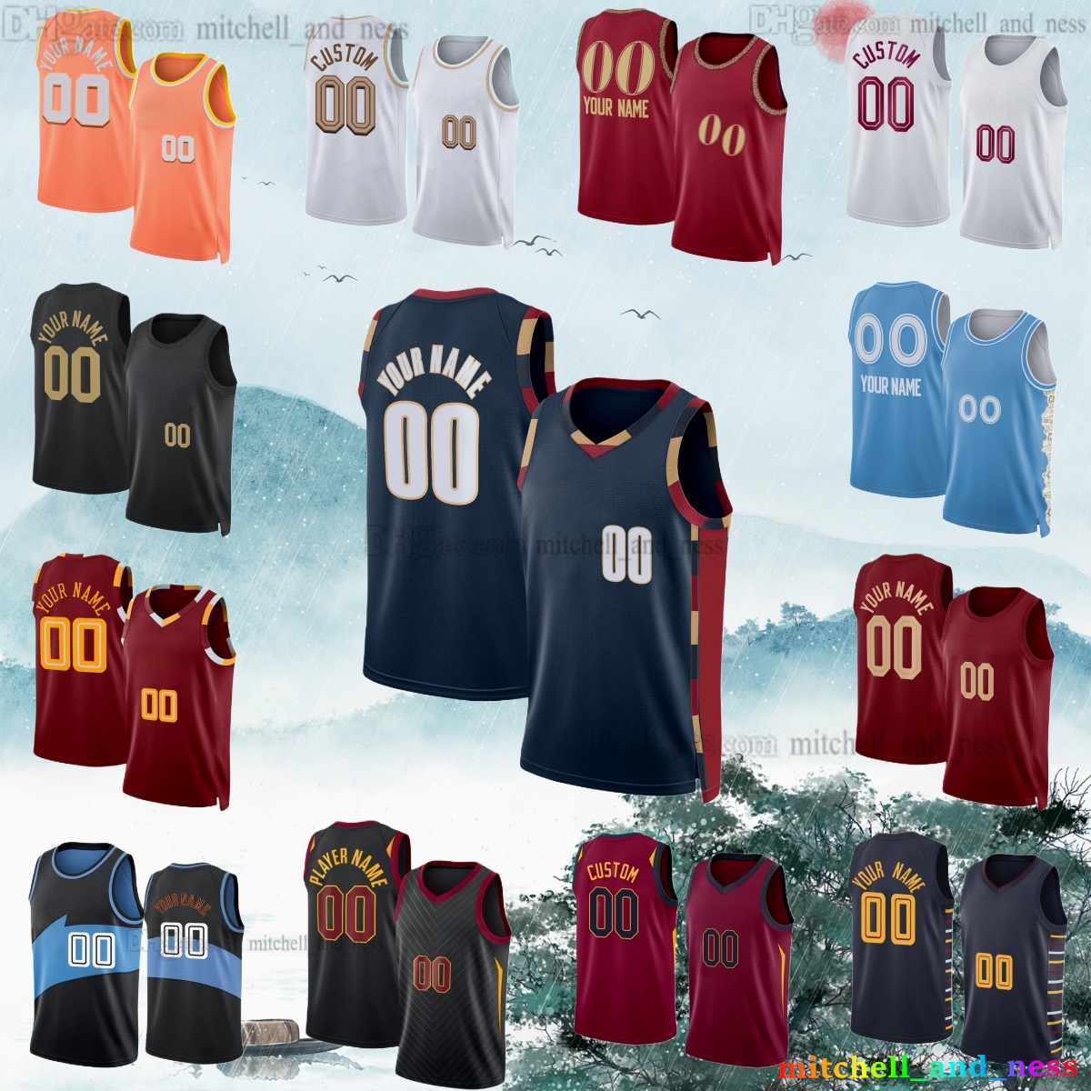 James Harden Jersey 2026 New Basketball Jerseys Donovan Mitchell Evan Mobley Jaylon Tyson Craig Porter Keon Ellis NaeQwan Tomlin Max Strus Dean Wade Printed Shorts