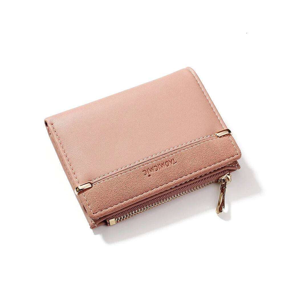 Women Leather Female Purse Mini Hasp Solid Multi-Cards Holder Fashion Coin Short Wallets Slim Small Wallet Zipper Purses Y260206