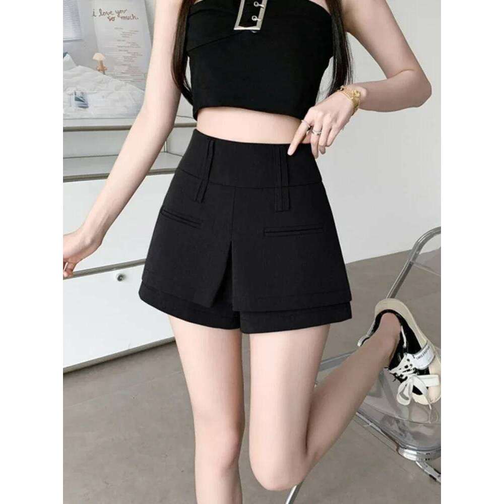 Suit with Skirt Pants Woman Short Shorts for Women Culotte High Waist Outfits Summer Aesthetic Flowy Low Price Comfy Normal Kpop XJ260206