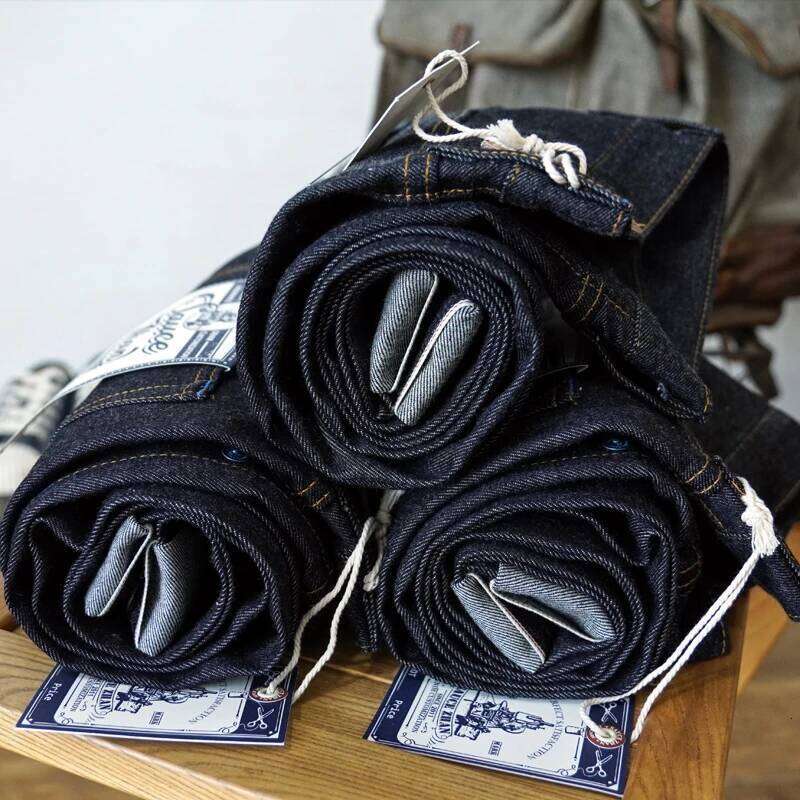 Sauce Zhan SZ6601-10OZ Men Selvedge Sanforized Denim Summer Indigo Jeans for Man Regular Fit Straight Leg 10 Oz X260207