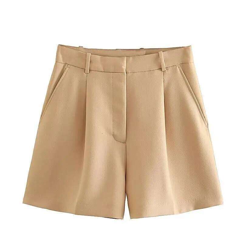 MUJER 2025 Baggy for High Waist Bermuda Woman White Pleated Casual Women Summer Beach Female Shorts XJ260206
