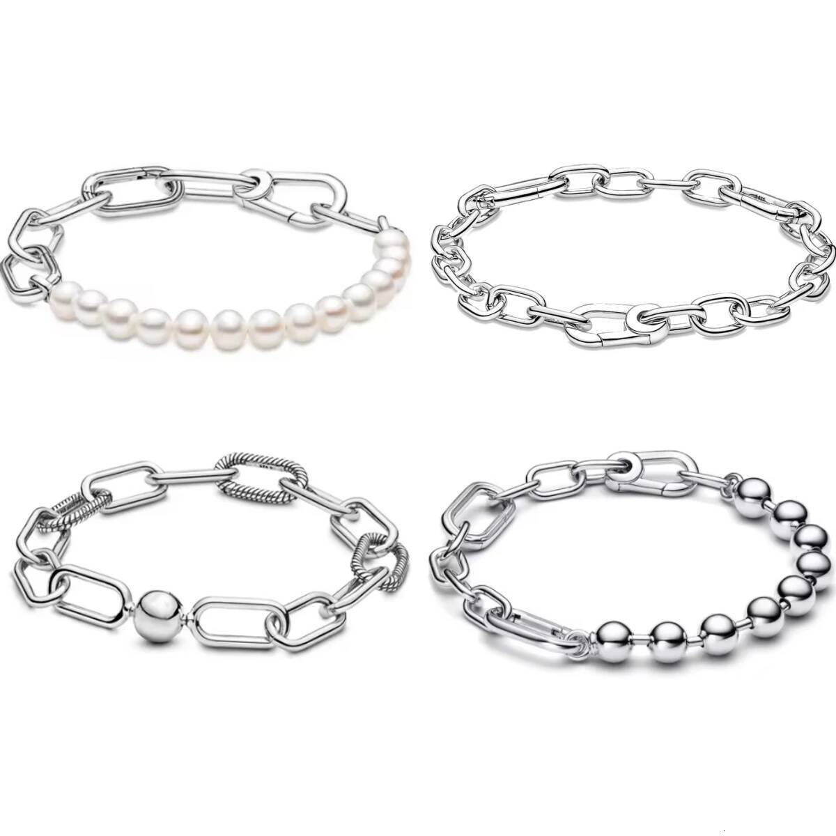 Hot Sale Original Me Fit Charm Round Beads For Women 925 Sterling Silver Luxury femme Bracelet Jewelry Trinkets