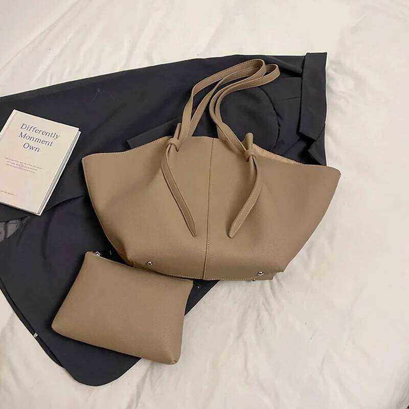 Women PU Leather Shoulder Luxury Handbag Tote Purse Design Large Capacity Totes Top Handle Hobo Shopper Bag Y260204