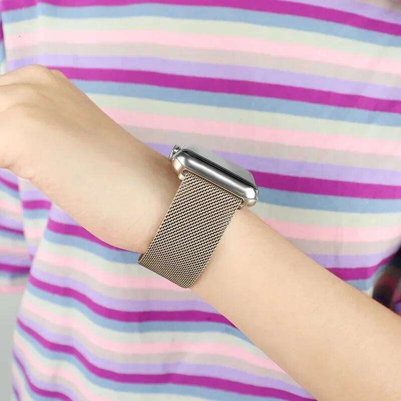 Milanese loop For Apple Watch straps 45mm 44mm 40mm 41mm 42mm-46mm correa bracelet iwatch series 8 7 6 5 SE 9 11 10 Ultra 2 49mm Z260207
