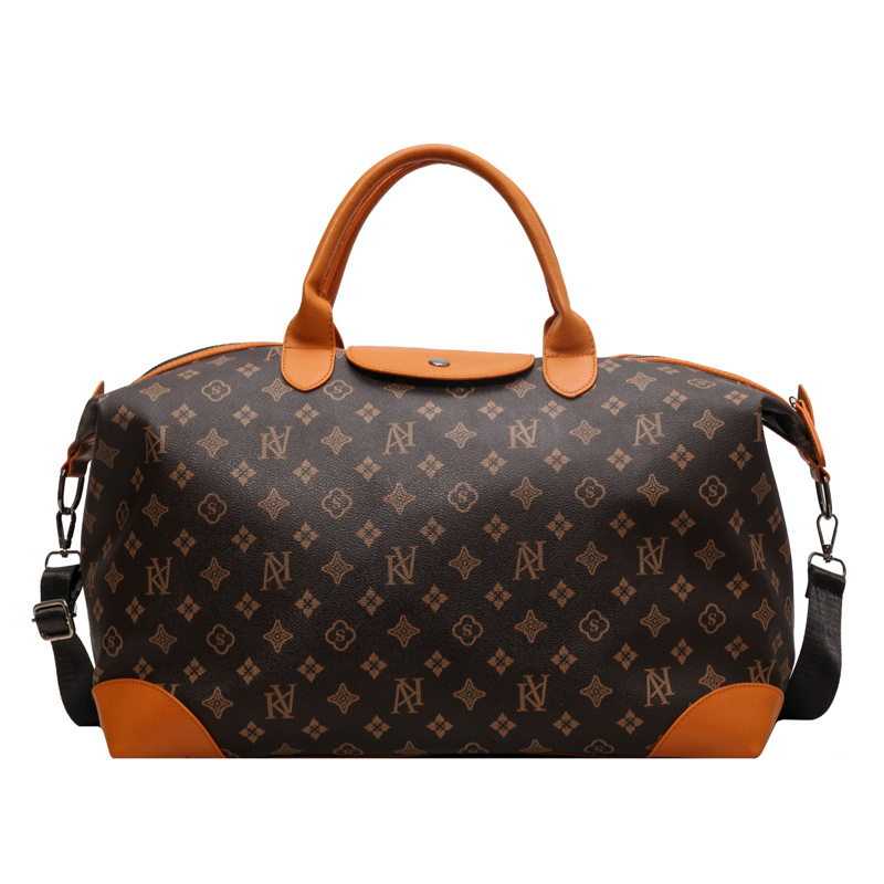 2026 Versatile Large Capacity Travel Bag, Monogram Vintage Tote for Commute & Gym, Convertible Handheld & Crossbody Sports Bag