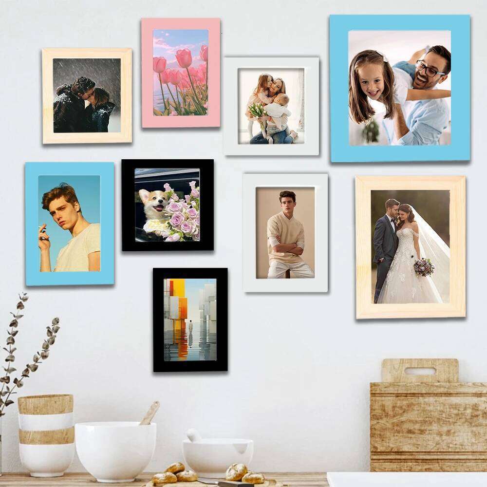 1pc custom photo frame, can be wall-mounted picture frames, multiple size options, personalized commemorative gift, home decorations S260205 3 961