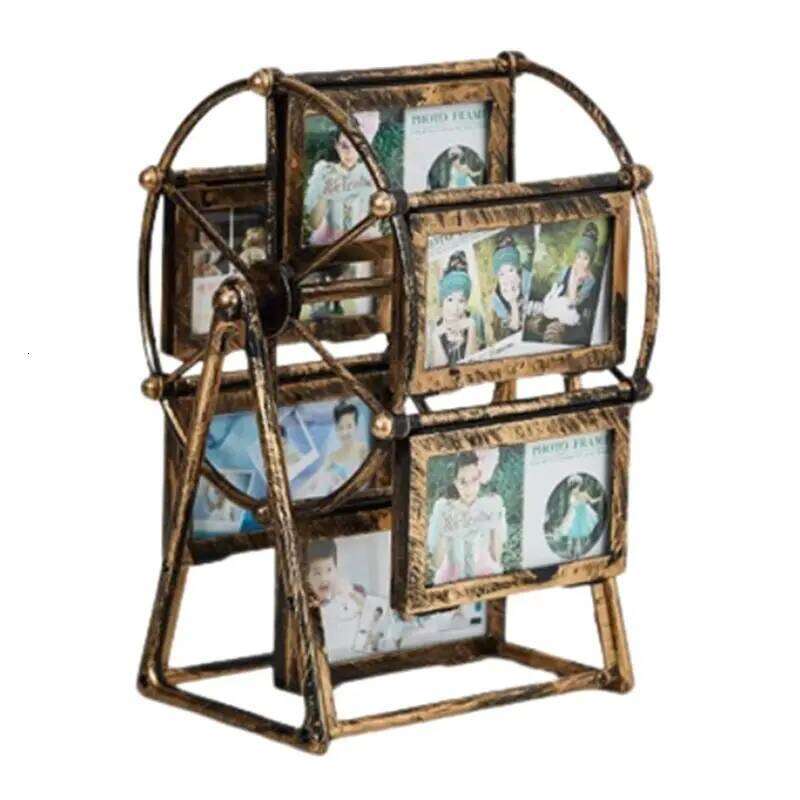 Hot Trend-Rotating Windmills Wheel Picture Photo Album Self Assembly Wedding Family Photograph Frame Home Desktop Decor A S260205