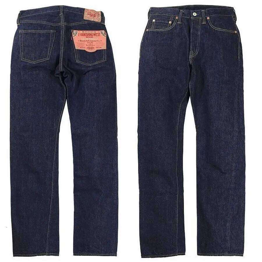 HEART Heavy primary color unstripped 14oz Aramco Kaki Jeans X260207 - view 4