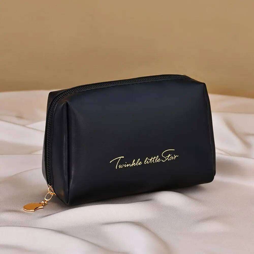 Zipper Women Makeup Korean Style Waterproof PU Cosmetic Clutch Mini Lipstick Travel Toiletry Bag Y260206
