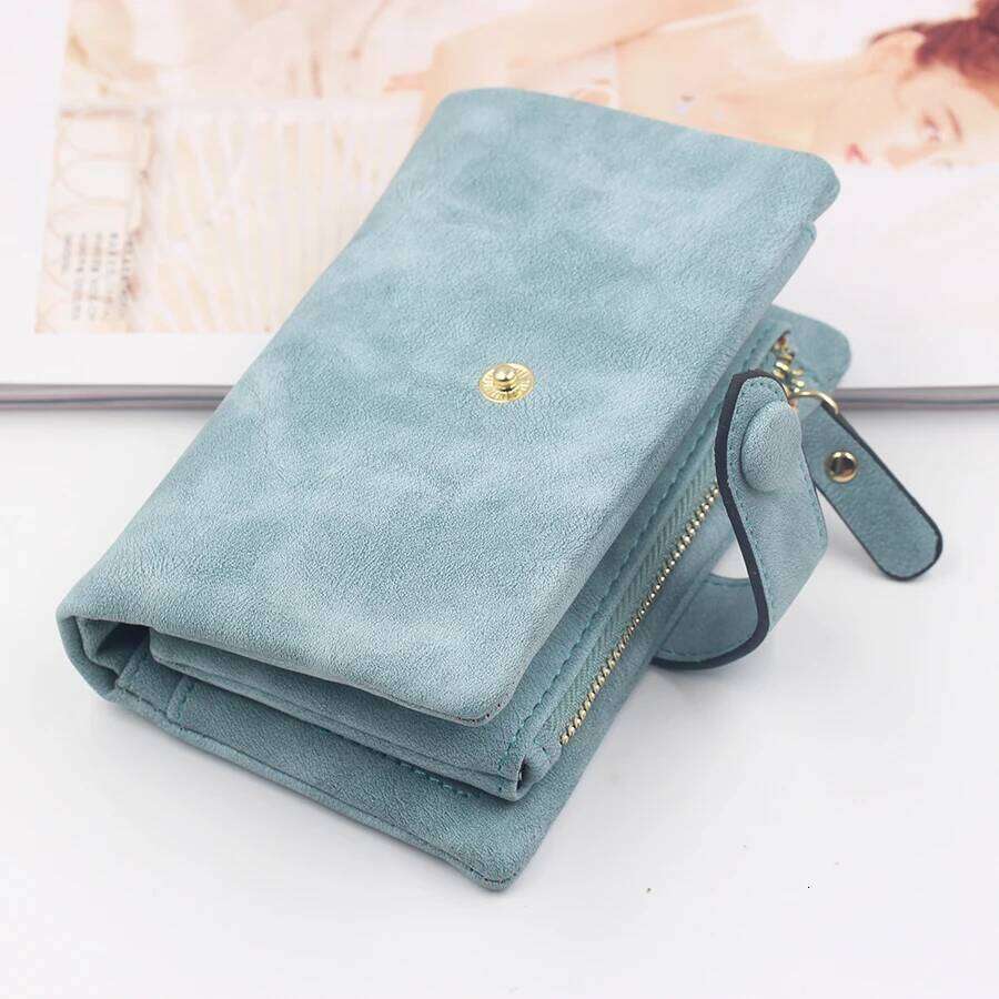 New women's short wallet European and American retro simple fashion all-match multiple card slots handbag student coin zipper co Y260206