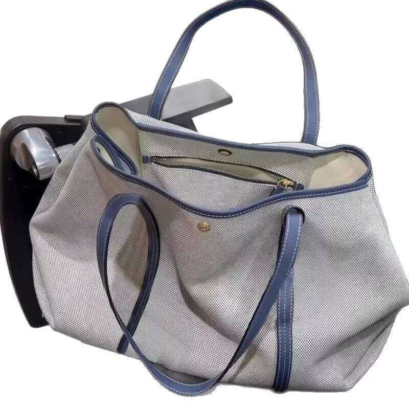 2025 Hot Seller New Canvas Casual Women's Fashion Versatile Single Shoulder Handbag Simple Shopping Bag Large Capacity Y260205