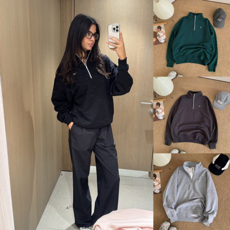 Designer Women Hoodies Sets 1/4 Zip Pullover Oversized Sweatshirts 3D Logo Sweater Loose Long Sleeve Short Sleeves Crop Top Fitness Workout Vest Crew Neck