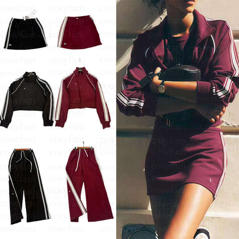 Sports set aloismness women set Your go to Sports fashion aloismness jackets stripe pants exercise skirts Best Seller aloismness women set Package Deal