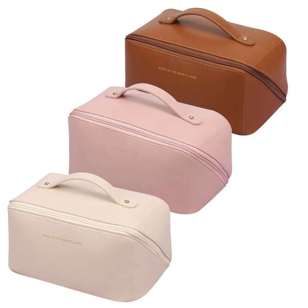 Ins PU Bagette Zipper Pillow Bags Large Travel Cosmetic Storage Makeup Organizer Women's Bag Holiday Gifts Y260206