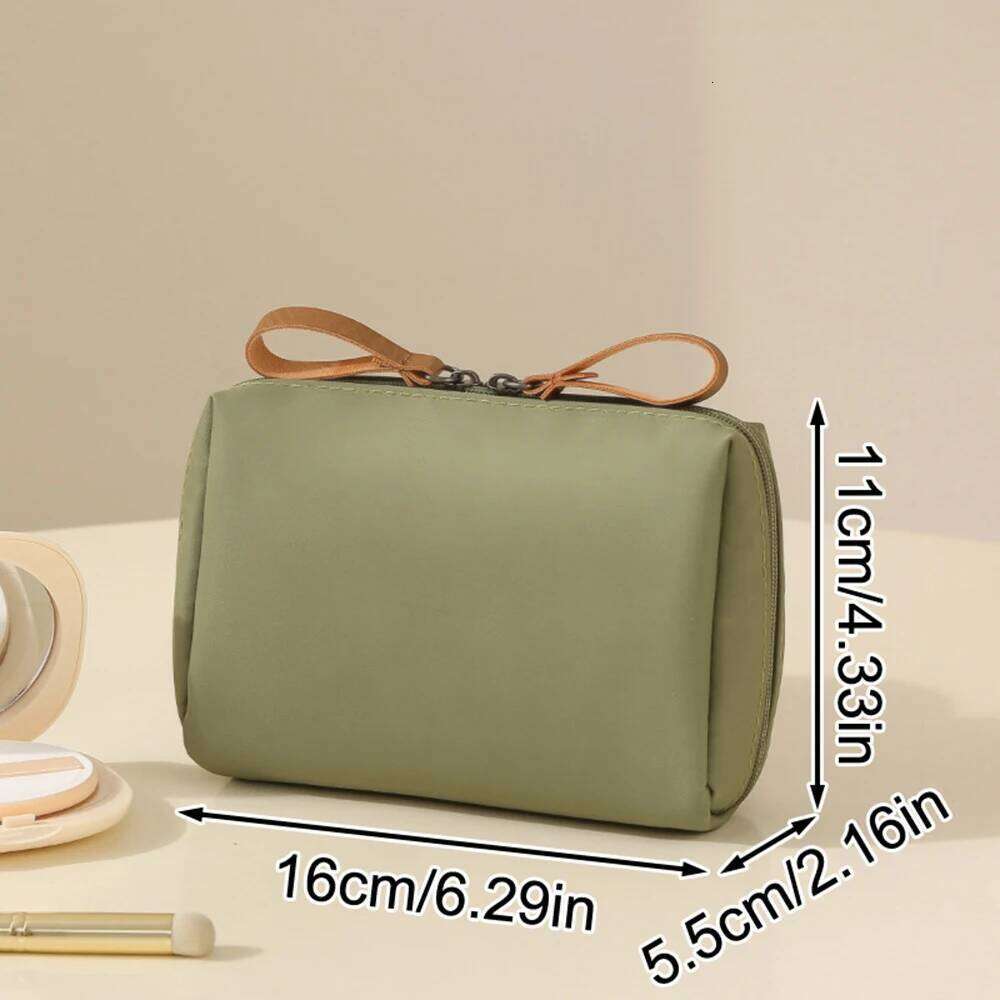 1pc Green/Pink/Blue Small Purse Portable Waterproof Cosmetic Lipstick Bag Travel Makeup Pouch For Girls Women Y260206