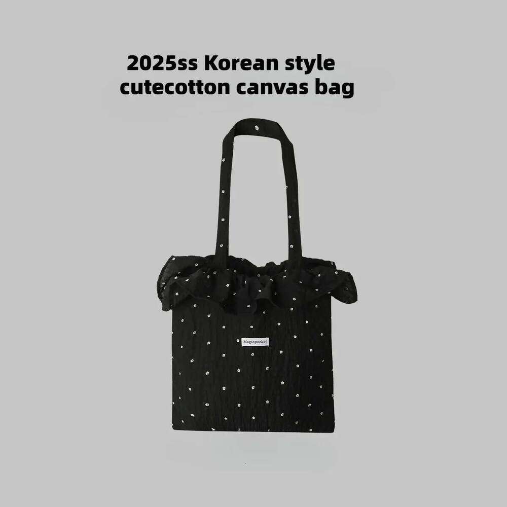 All-match Wave Point Chiffon Shoulder Large Capacity Fairy Mesh Handbag Commuting Korean Style Tote Bag Women Y260205