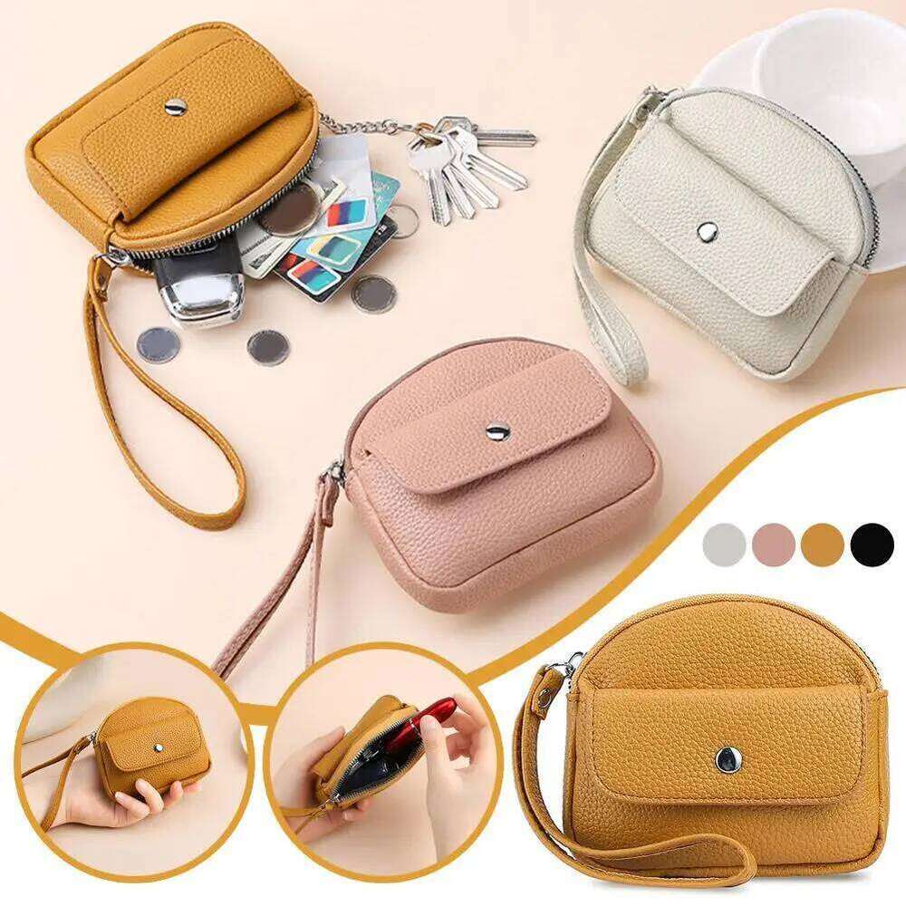 Retro Mini Handheld Wallet for women Korean style Zipper Coin Purse Zero wallet Clutch Earphone Pouch Small Item Bag Travel Y260206
