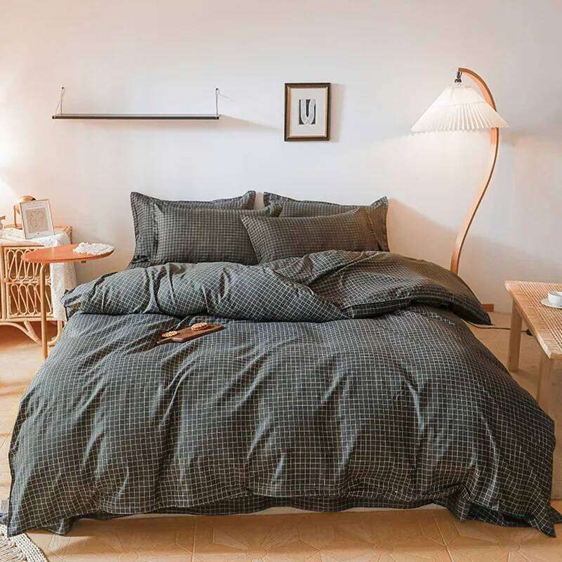 Kawaii Whale Printed Floral Duvet Pillowcase Bedding Set Cute Dog Bed Linen Sheet Quilt Cover Full Queen King Size XJ260206