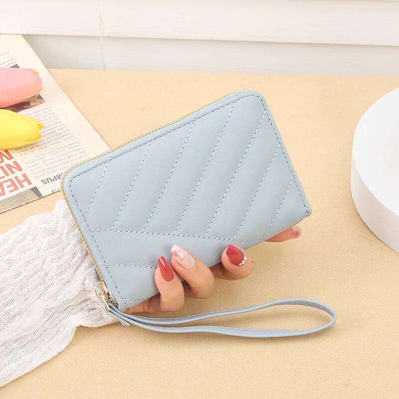 Korean version of small women's short and medium girls zipper change bag wallet Y260206