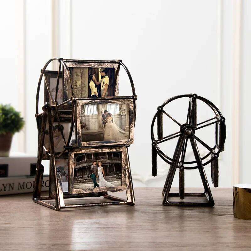 Retro Vintage Frames DIY Ferris Wheel Rotatable Windmill Picture Personalized Family Photo Frame Shows S260205