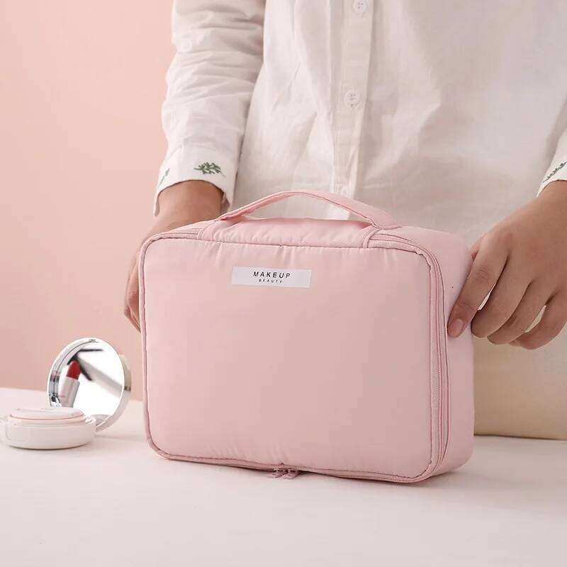 Large Makeup Storage Waterproof Portable Travel Toiletries Bag with Handle Bags Organizer Y260206